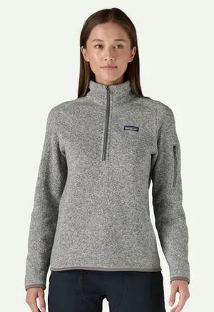 PATAGONIA Women's Better Sweater® 1/4-Zip Fleece Gray Fleece Pullover like new ✨ thumbnail 1