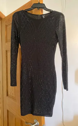 Windsor Black Sequin Mini Dress thumbnail 1