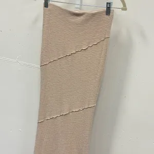 Princess Polly Beige Ribbed Lettuce Edge Exposed Seam Maxi Skirt US 4 thumbnail 5