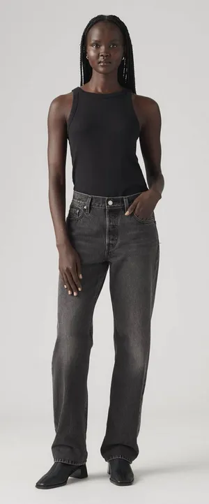 Levi's 501 Straight-Leg Jeans in Faded Black thumbnail 1