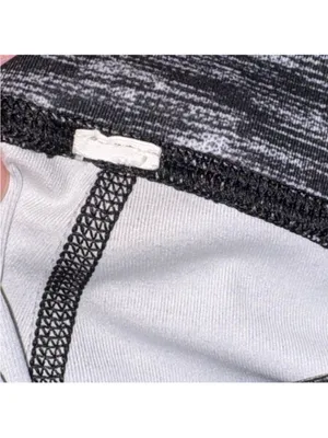 Lululemon Black Grey gray Athletic Capri crop cropped Leggings tights thumbnail 4
