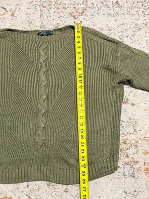 Lauren Ralph Lauren Cable-Knit Cotton-Blend Sweater size XL olive fern thumbnail 5