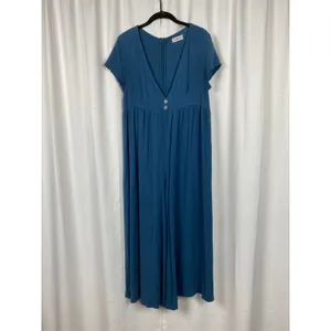 Natural Life Blue Avery Wide Leg Linen Blend Jumpsuit Sz.XS/S thumbnail 6