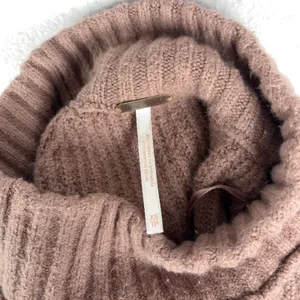 Free People Sunbeam Sweater Women's XS Antler Brown Oversized Mock Neck Autumn thumbnail 4