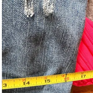 American Eagle‎ Outfitters Blue Denim Tote Bag Stenciled Logo Distressed Cotton thumbnail 6
