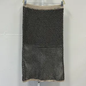 MANGO Open‎ Knit Lurex Semi-Sheer Straight Midi Skirt Large Knit Beach Summer thumbnail 2