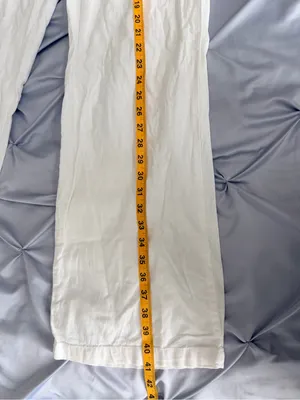 Old Navy White Wide-Leg Drawstring Pants thumbnail 6