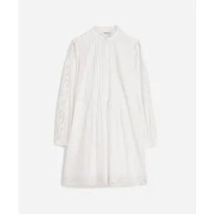 Madewell Pintucked Eyelet Mini Dress Boho Cotton Cottagecore White Small NWT thumbnail 6