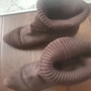 Schutz Brown suade short booties with small sock inserts by size 10 women's thumbnail 2