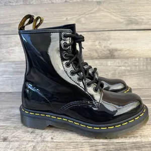Dr. Martens 1460 Women’s Patent Lamper Lace Up Boots Shiny Black US 7 W /US 6 M thumbnail 3