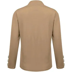 NWT ~ Women's Tan Open Blazer Cardigan Jacket Long Sleeves Gold Buttons ~ XXL thumbnail 3