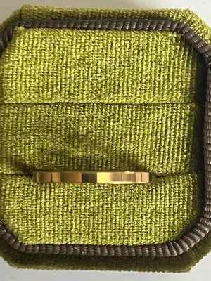 Classic/Sleek Unisex Titanium Steel Gold Polished Finish 2mm Band Size 9 thumbnail 3