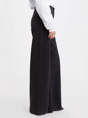 Levi’s Premium Ribcage Wide Leg Jeans W23 L32 Black Big E Zip Fly $110 thumbnail 16