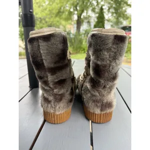 Vintage Foremost Professional Faux Fur Snow Boots Womens Size 7 Apres Ski Fluffy thumbnail 4