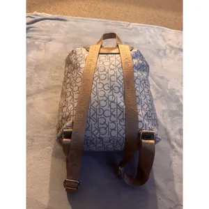 Calvin Klein Monogram Logo Backpack White Tan thumbnail 7