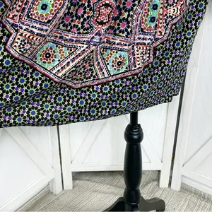 Maeve Anthropologie‎ Tiled Amethyst Dress XS Smocked Long Sleeve Boho Mosaic thumbnail 7