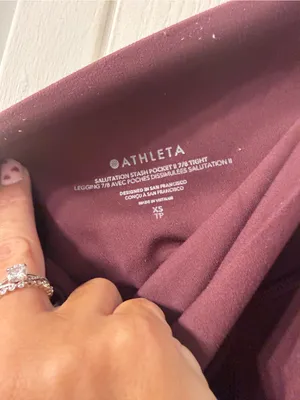 Athleta High-Waist Maroon Performance Leggings thumbnail 2