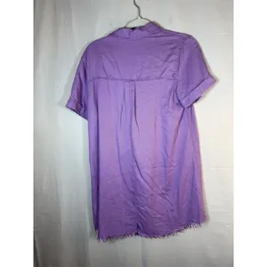 Day + Moon Shirt Dress Womens Size S Purple Denim Mini Short Sleeve thumbnail 10