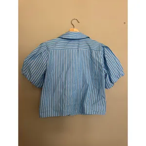 J. CREW Gamine Puff Sleeve Shirt in Stripe Size 4 thumbnail 5