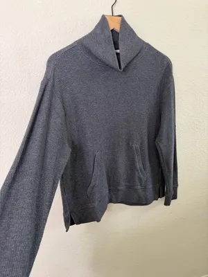 Faherty Surf Waffle Pullover -‎ Ash Heather Womens Size S thumbnail 5