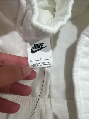 Nike White Drawstring Sweatpants with Red Tag thumbnail 3
