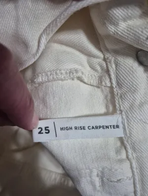 PacSun y2k summer beige Womens Highrise Carpenter cargo white utility Pants 25 thumbnail 11