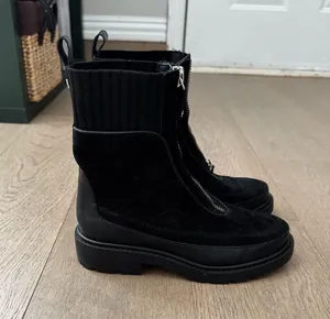 Sam Edelman Suede Boots Black thumbnail 2