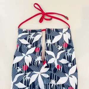 Faherty Caicos‎ Swimsuit Size XS Red Blue Reversible Halter Keyhole One Piece thumbnail 2