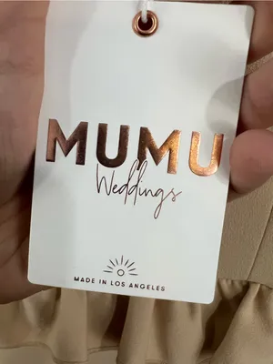 Show Me Your MuMu Beige One-Shoulder Ruffle Midi Dress thumbnail 5
