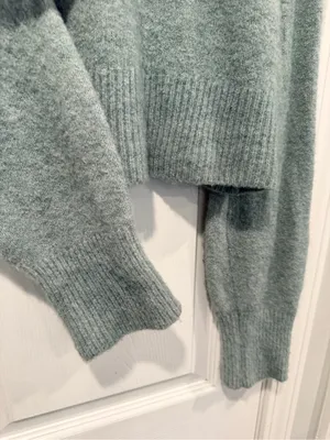 J.Crew Size S Sage Green Merino Wool Alpaca Blend Crewneck Sweater thumbnail 5