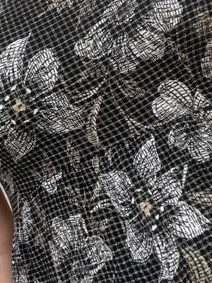 Vintage Gray floral maxi dress. thumbnail 7