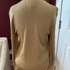 Ralph Lauren Gold Cardigan Sweater Timeless Knit Design thumbnail 5