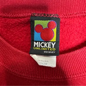 Vintage Mickey Made In USA Embroidered Christmas Crewneck Sweatshirt Size Medium thumbnail 3