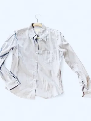 Forever 21 LA*CA Label Blue Button Up Blouse Sz S thumbnail 4
