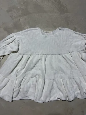 Free people we the free Women's Ivory Tiered Knit Top small thumbnail 3