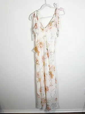 Christian Lacroix Pastel Floral Ruffle Maxi Dress Small thumbnail 4