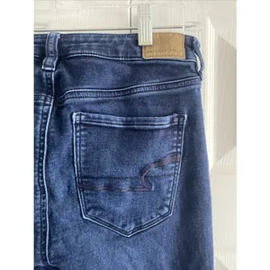 American Eagle Super Stretch Jeggings Womens Size 4 Dark Wash Skinny Jeans Denim thumbnail 4