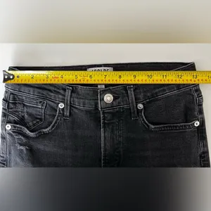 Agolde grey Feel Good denim pants raw hem 27 thumbnail 5