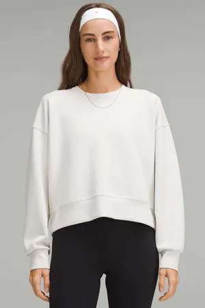Lululemon Softstreme Perfectly Oversized Cropped Crew Bone thumbnail 1