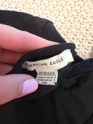 American Eagle Black Floral Embroidered Peasant Blouse Size XS thumbnail 3