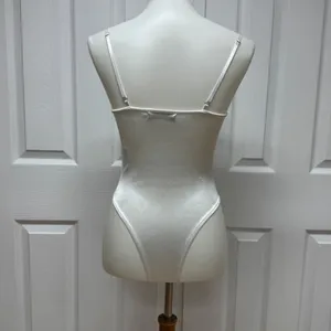 ADIKA White‎ Satin Bodysuit - Size S. thumbnail 2