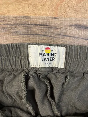 Marine Layer Allison Cropped Pants Dolphin Hem Green Women’s thumbnail 5