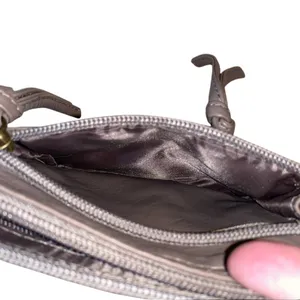 Zippered Faux Leather Wallet Clutch Wristlet‎ Cappacino thumbnail 4