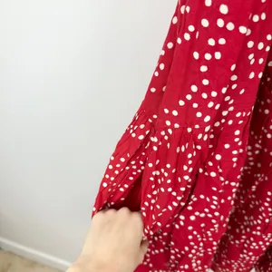 Madewell Drop Waist Mini Dress Polka Dot Trapeze Relaxed Festival Red Medium NWT thumbnail 14