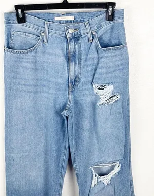 LEVI’S ‘94 Baggy 100% Cotton Light Wash Ripped High Rise Jeans, Size 30 thumbnail 8