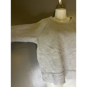 Athleta Sweatshirt Womens Medium Gray Fleece Raglan Crewneck Pullover Lined thumbnail 5