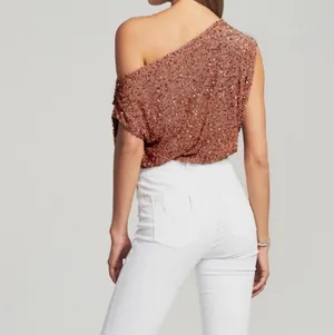 Retrofete Myles Sequin Top in Bronze thumbnail 3
