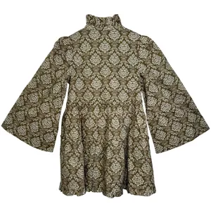 NWT Tuckernuck Hyacinth House Russell Moss Printed Olive Green Mini Dress Size S thumbnail 6