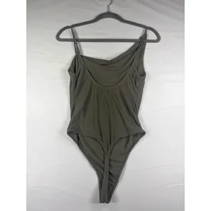 Urban Outfitters Out from Under Cowl‎ Neck Ribbed Bodice Olive Green Small NWT thumbnail 3