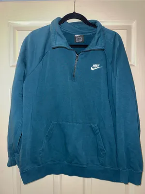 Nike Teal Half-Zip Fleece Jacket thumbnail 1